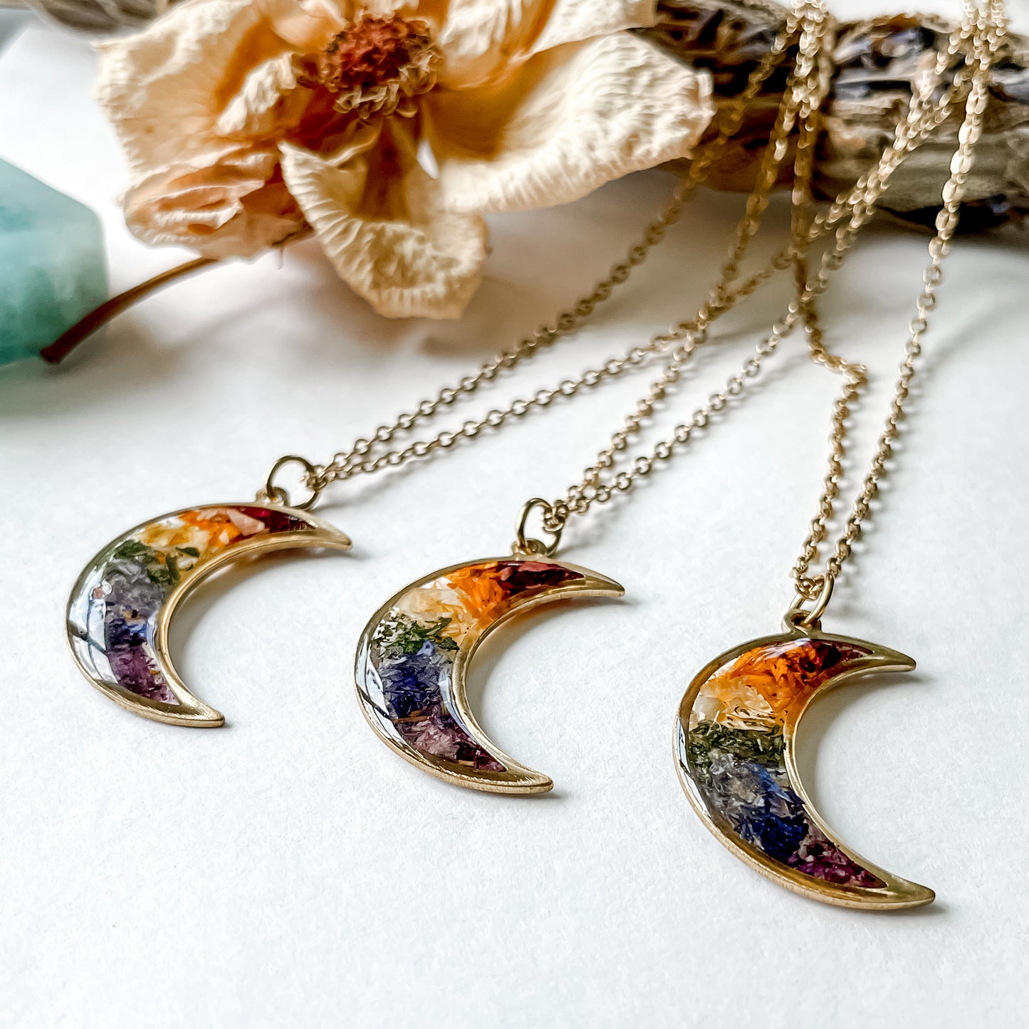 Rainbow Moon Necklace