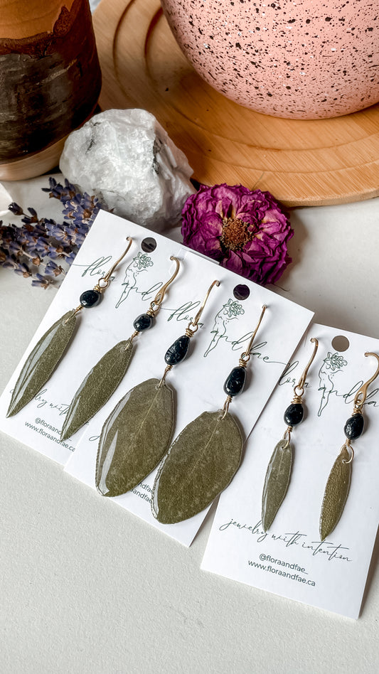 Sage Leaf Protection Earrings