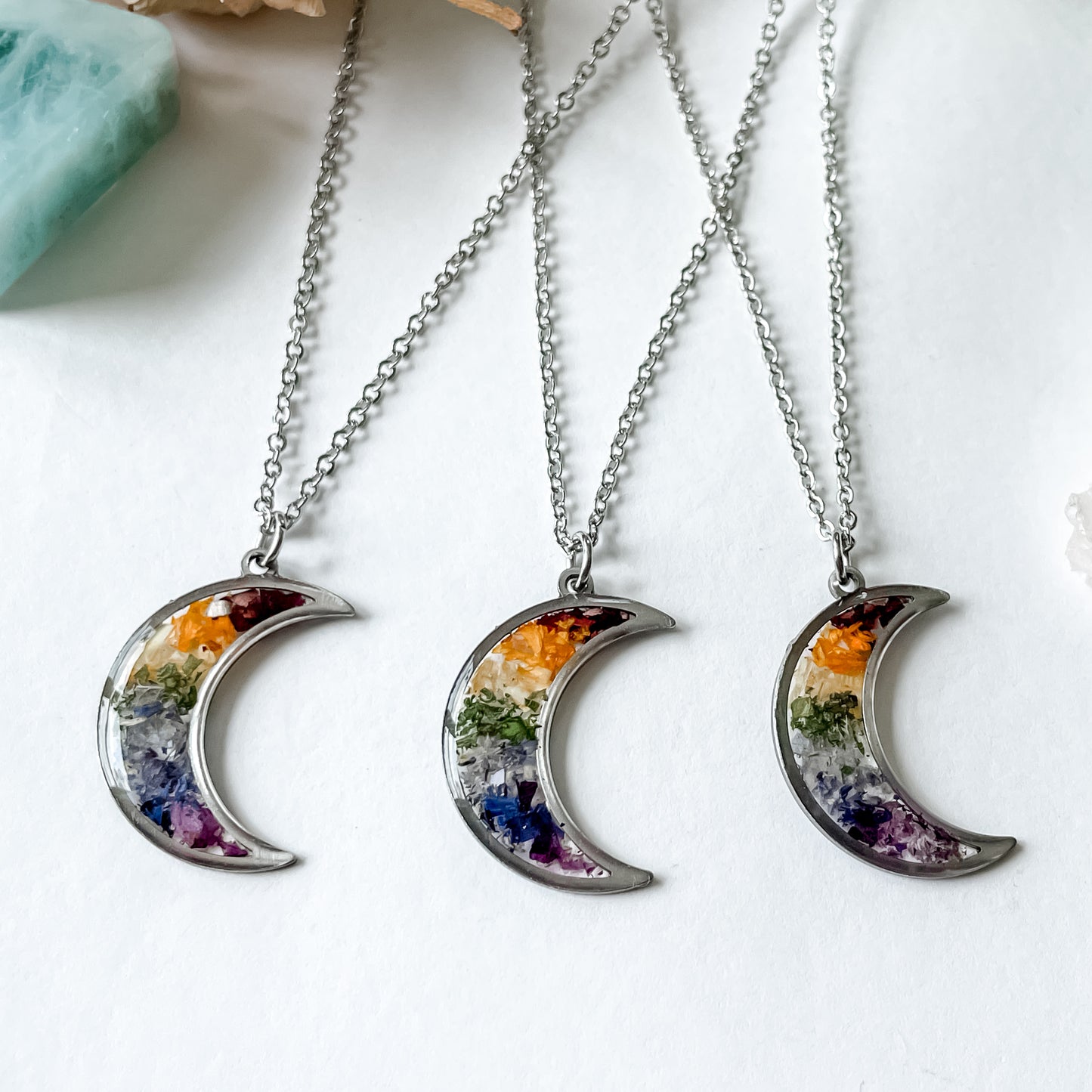 Rainbow Moon Necklace