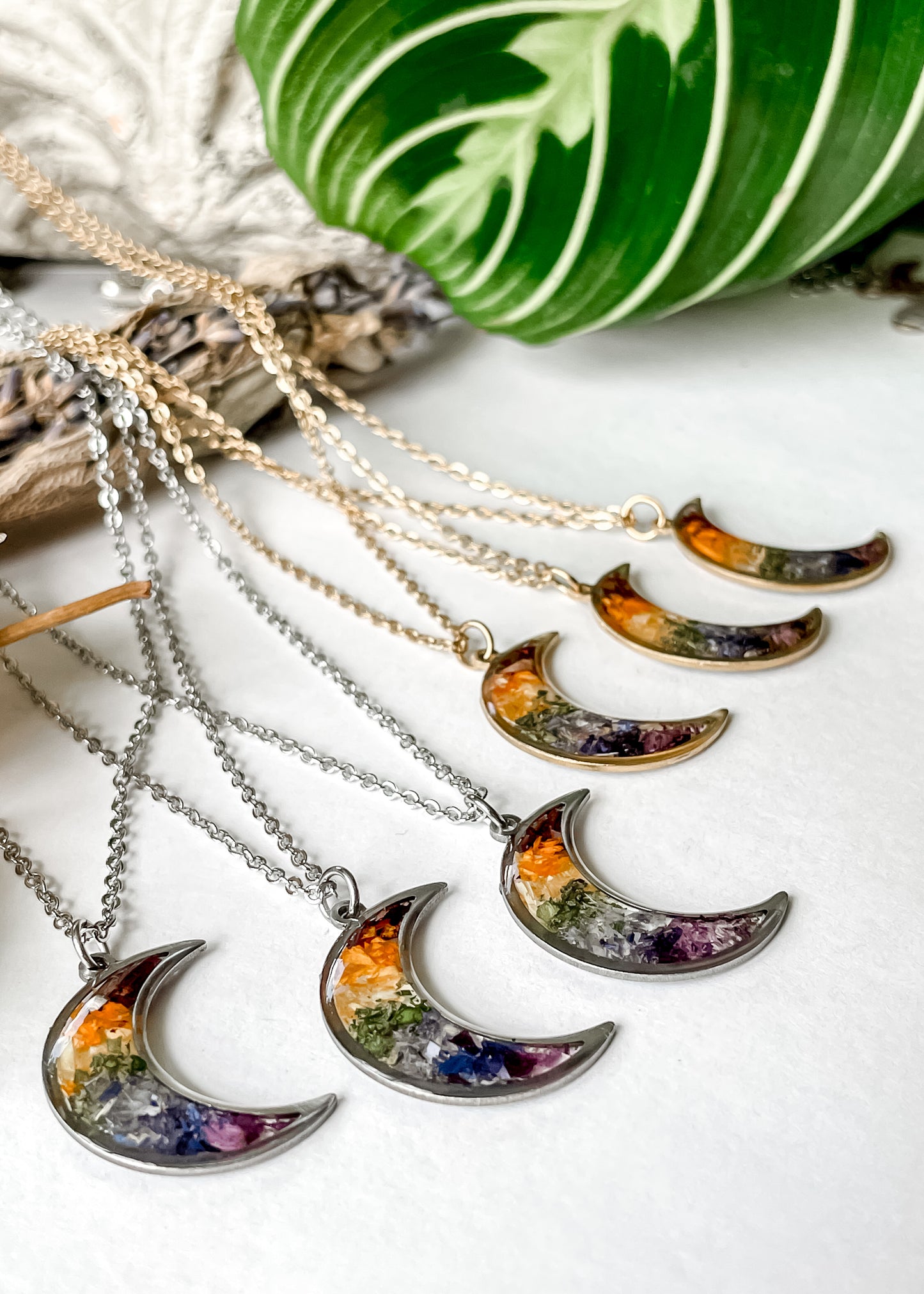 Rainbow Moon Necklace