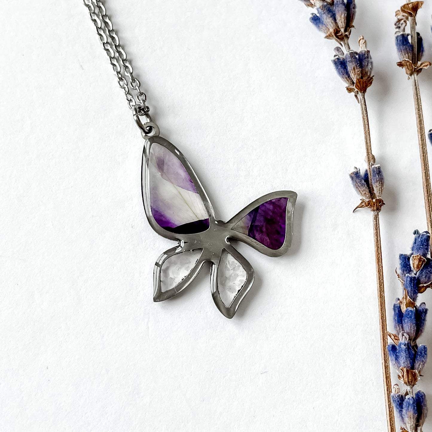 Botanical Butterfly Necklace