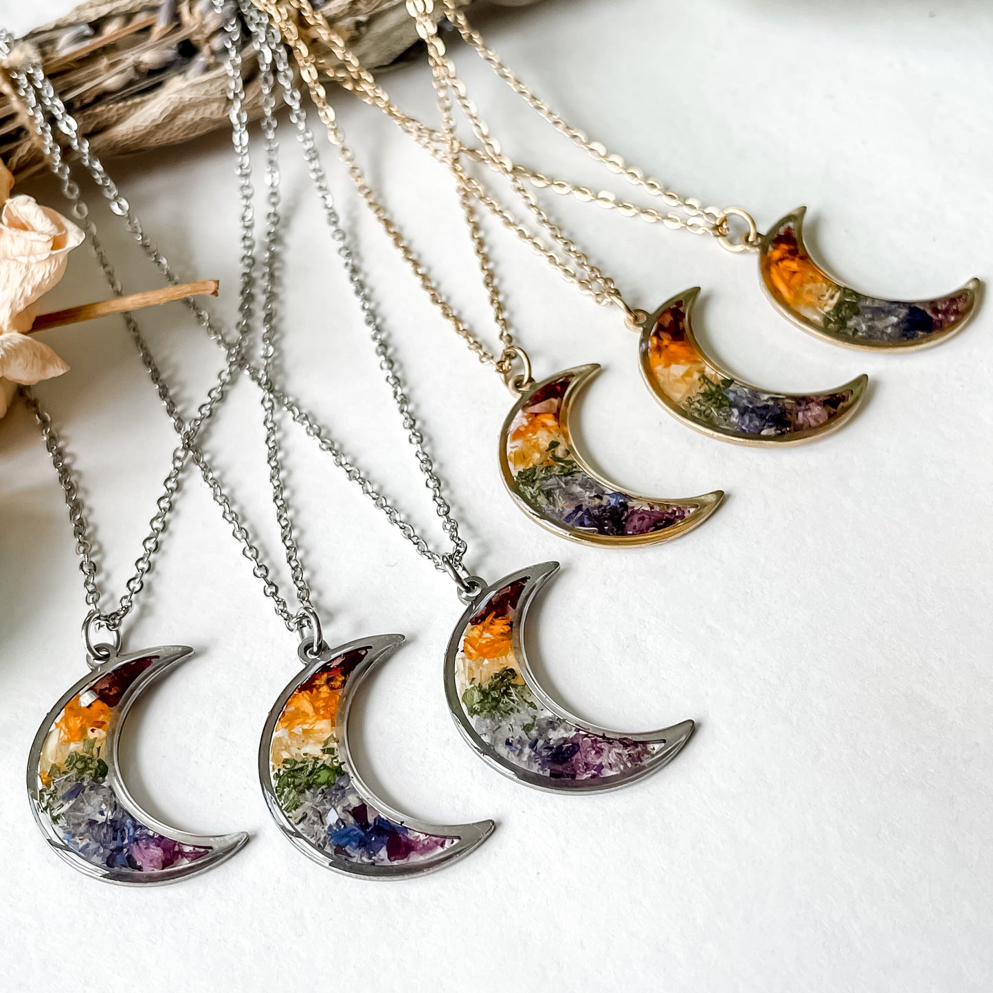 Rainbow Moon Necklace