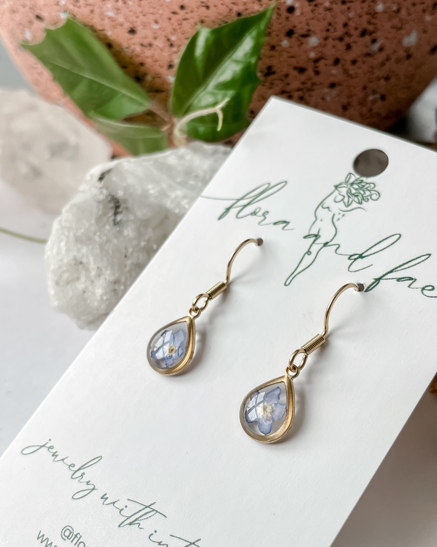 Forget Me Not Earrings Gold