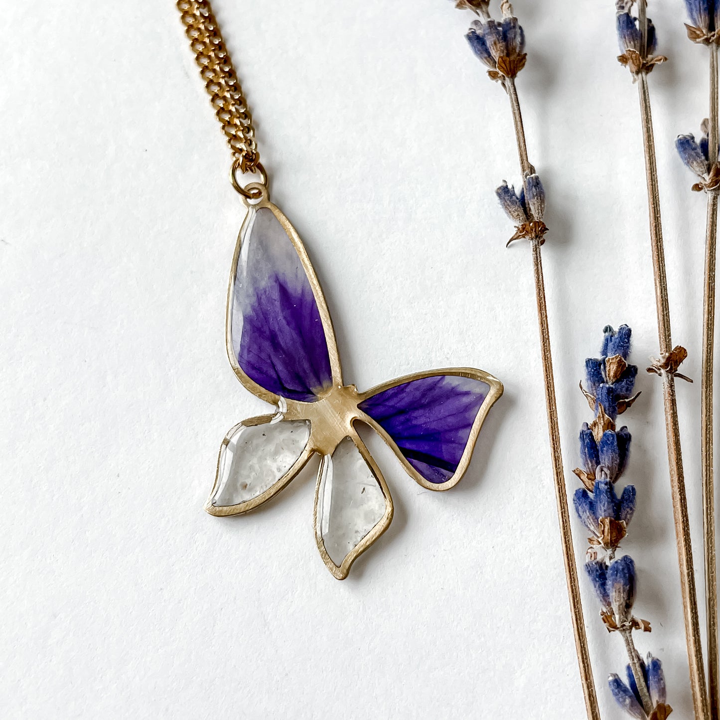 Botanical Butterfly Necklace