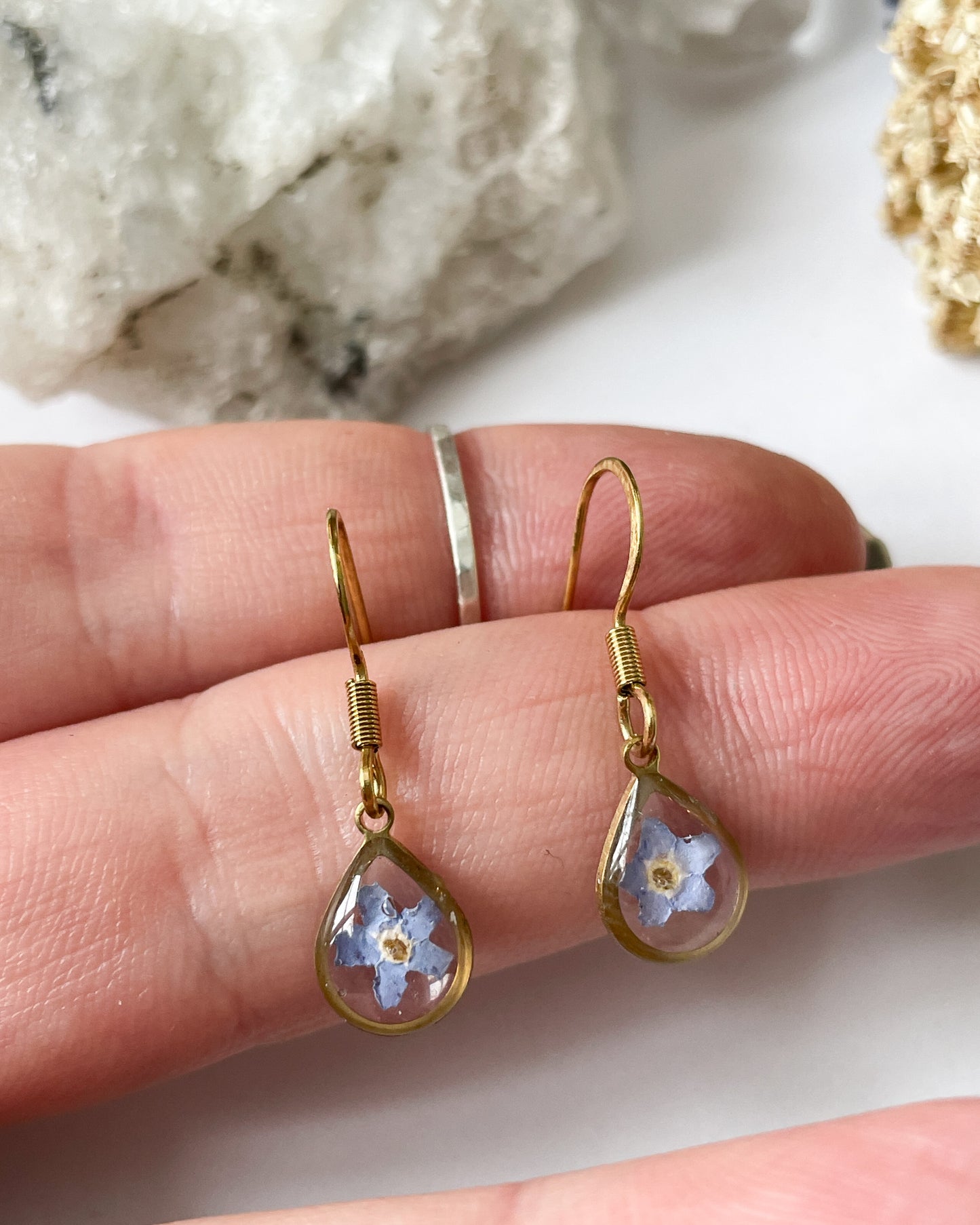 Forget Me Not Earrings Gold