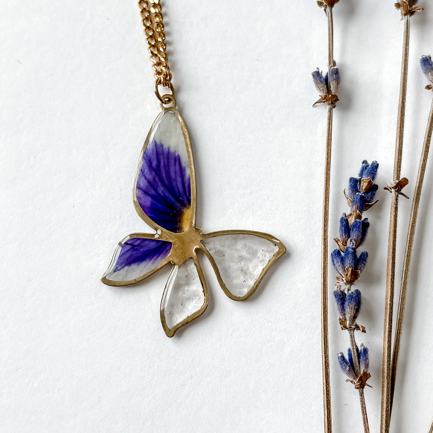 Botanical Butterfly Necklace