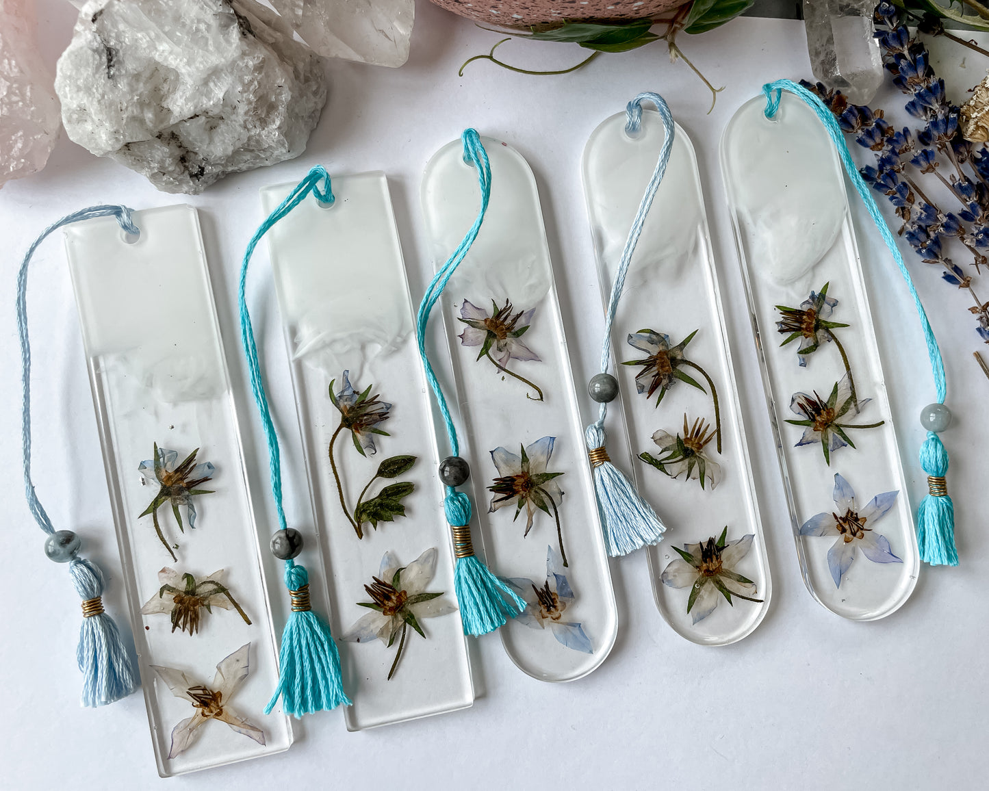 Starflower & Aquamarine Bookmarks