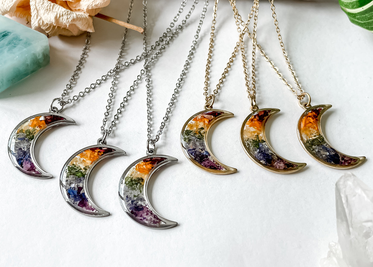 Rainbow Moon Necklace