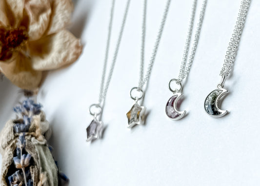 Dainty Silver Intention Necklaces